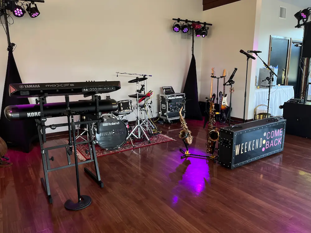Wedding reception setup at Stonebridge Golf Club in Ann Arbor