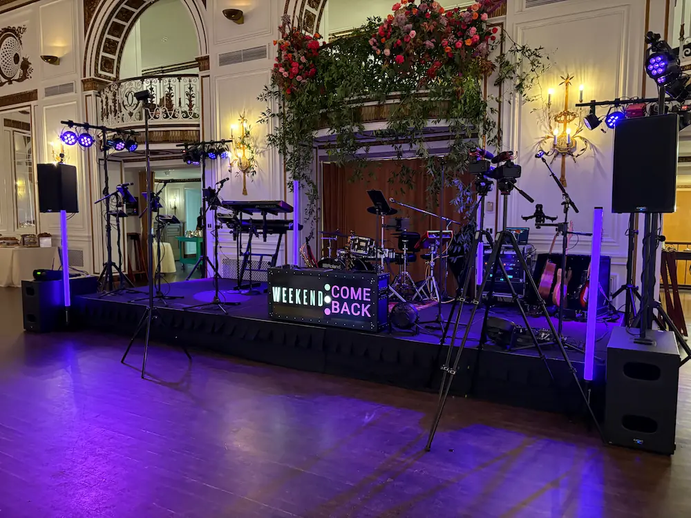First dance at Colony Club Detroit wedding with live music